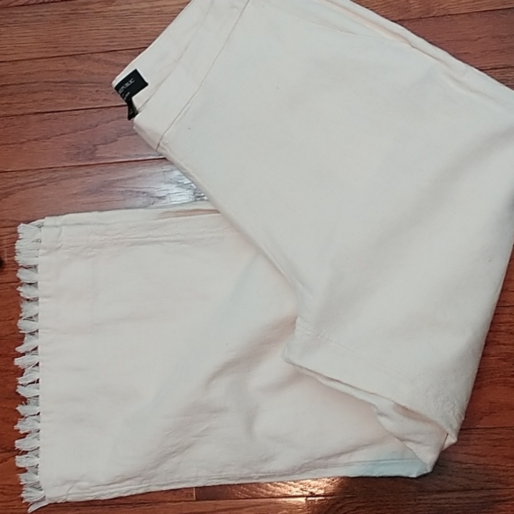 Banana Republic Wide Leg Crop Tassel Hem 6